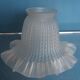 Pair of Art Nouveau 1900 frosted glass ceiling lights and their base