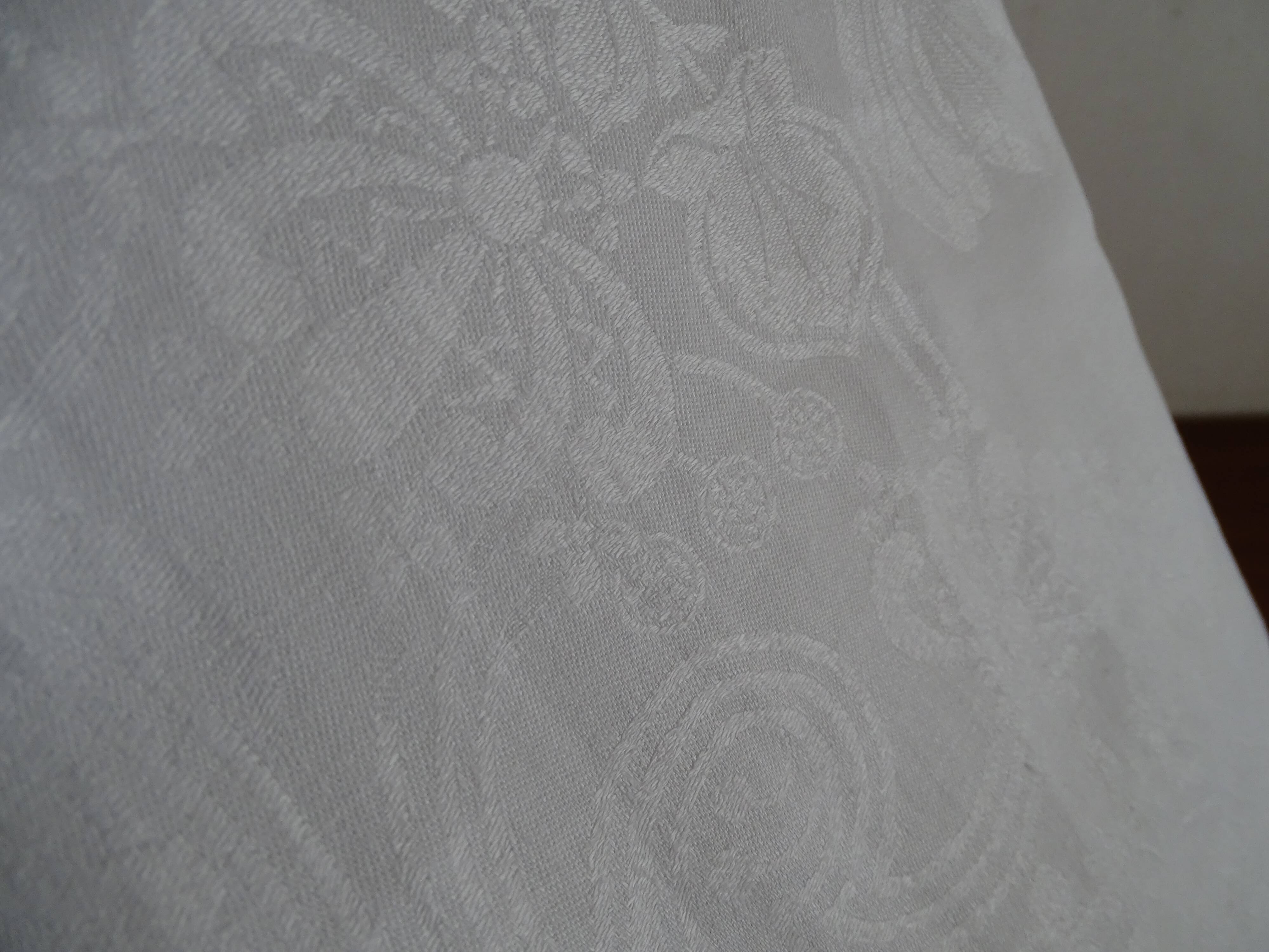 Old damask tablecloth 270 x 150 monogram MP