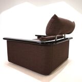 Fauteuil lounge Tecno avec structure en laque piano, 1970