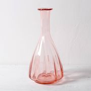 Vintage Pink Glass Decanter: Mid-Century Empoli Carafe, Italy 1930s