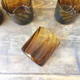 Set of amber glasses