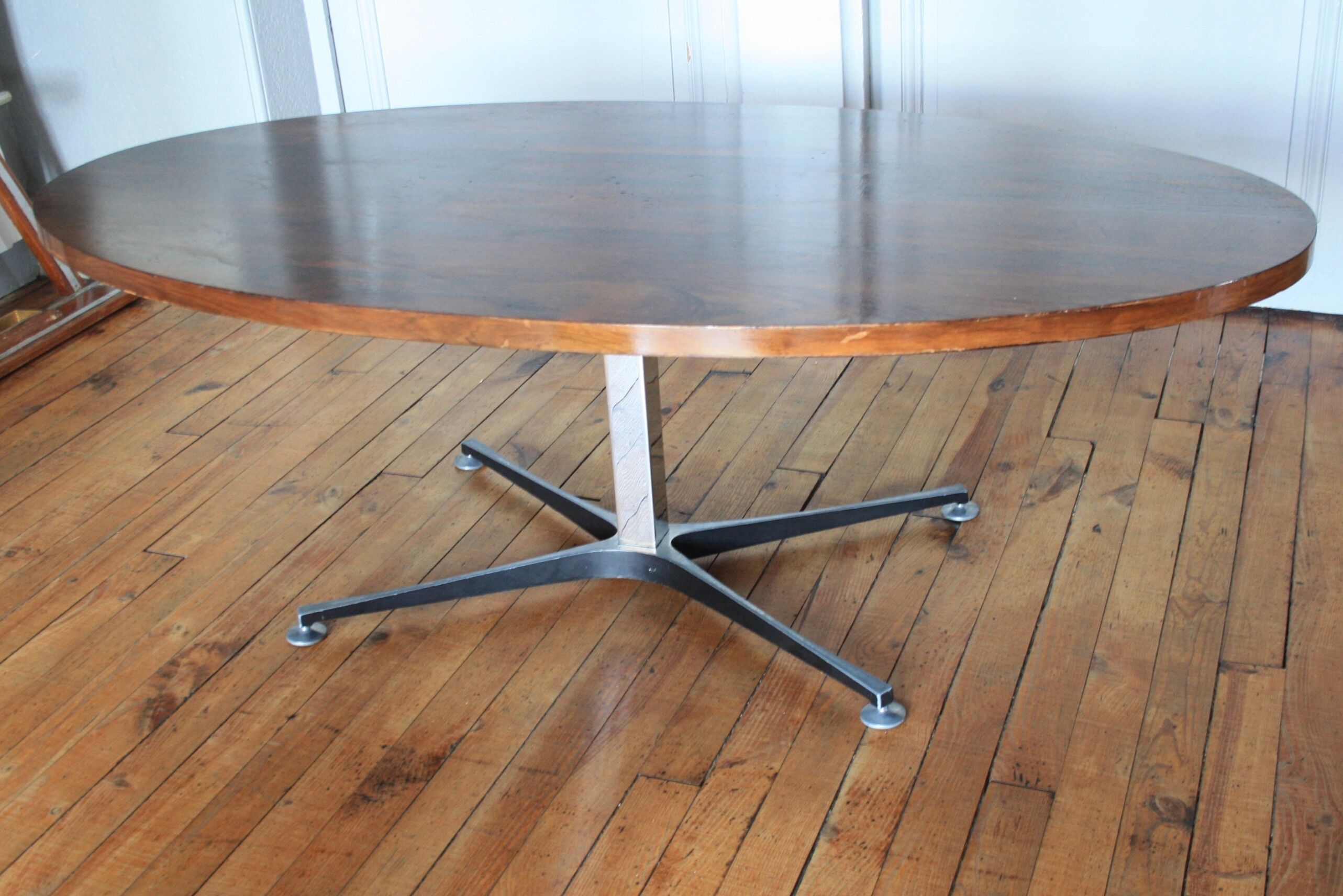 Coffee table in wood and metal foot Ilse