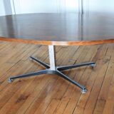 Coffee table in wood and metal foot Ilse