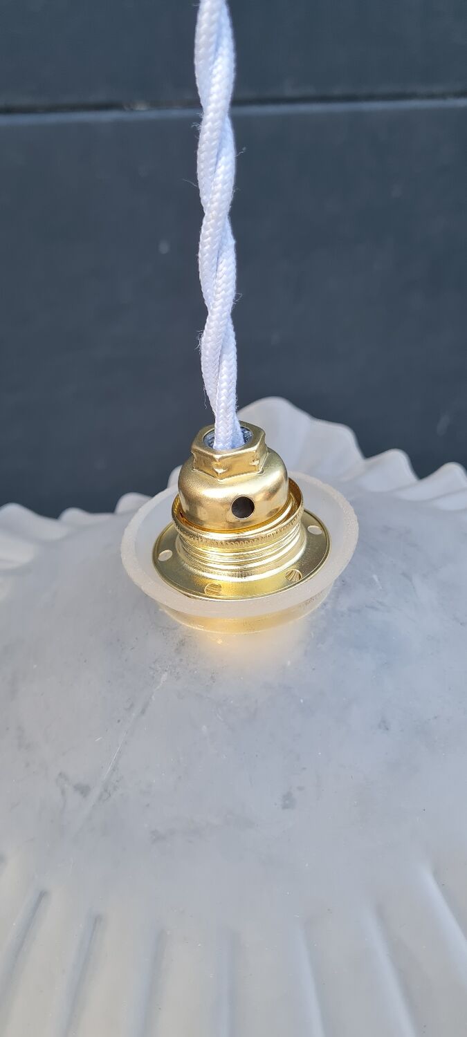 Frosted glass pendant light