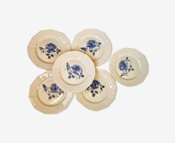 Lot de 6 assiettes plates Digoin