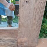 Native wooden mirror in "Lodge" style