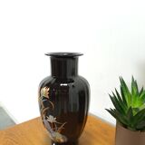Black vintage porcelain vase