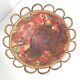 Rattan and floral fabric basket worker