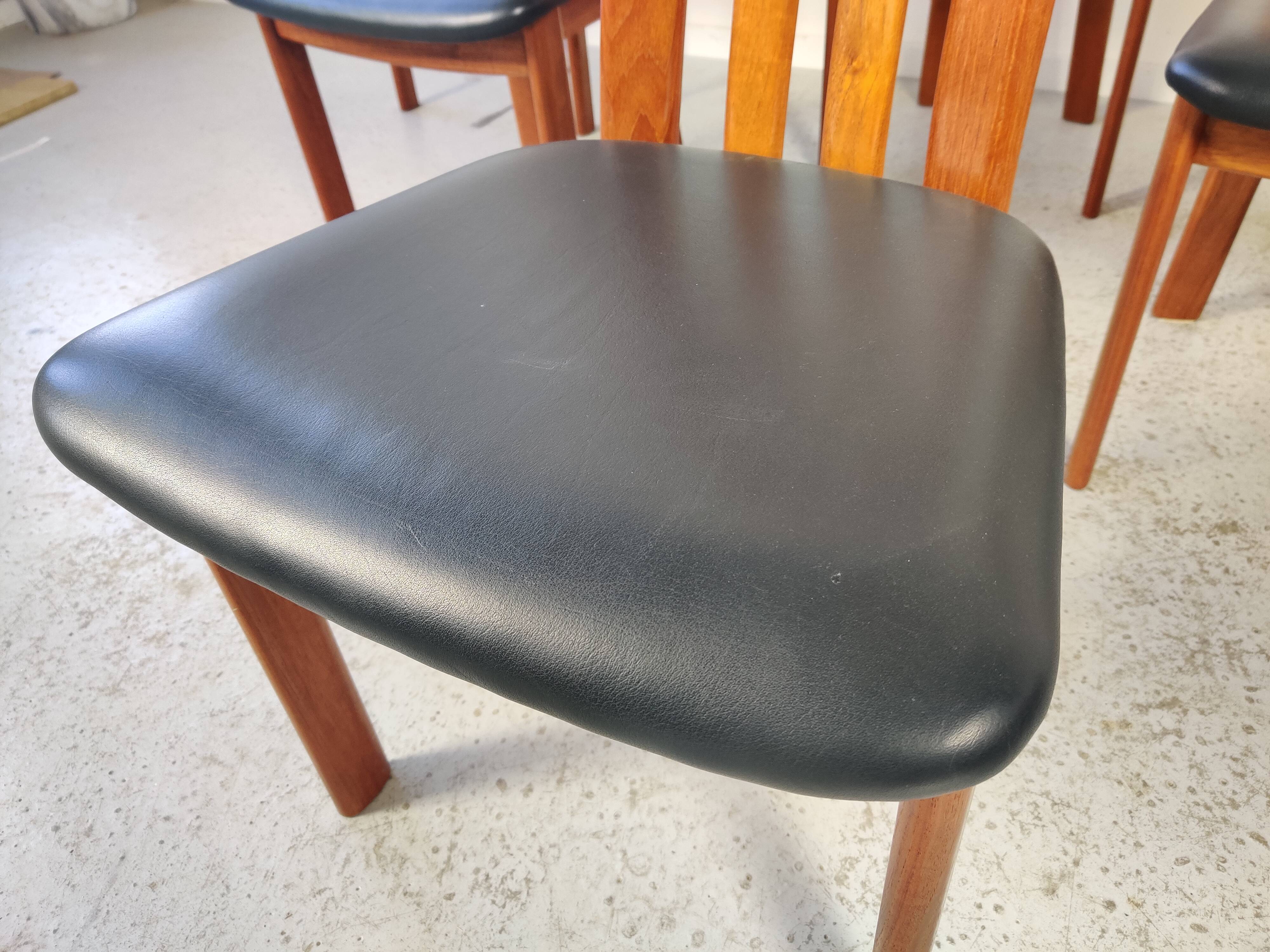 6 Scandinavian teak chairs from Ansager møbler, Denmark 1980s