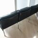 Ensemble  de salon cuir noir Knoll 3 + 2 + 1 pl.