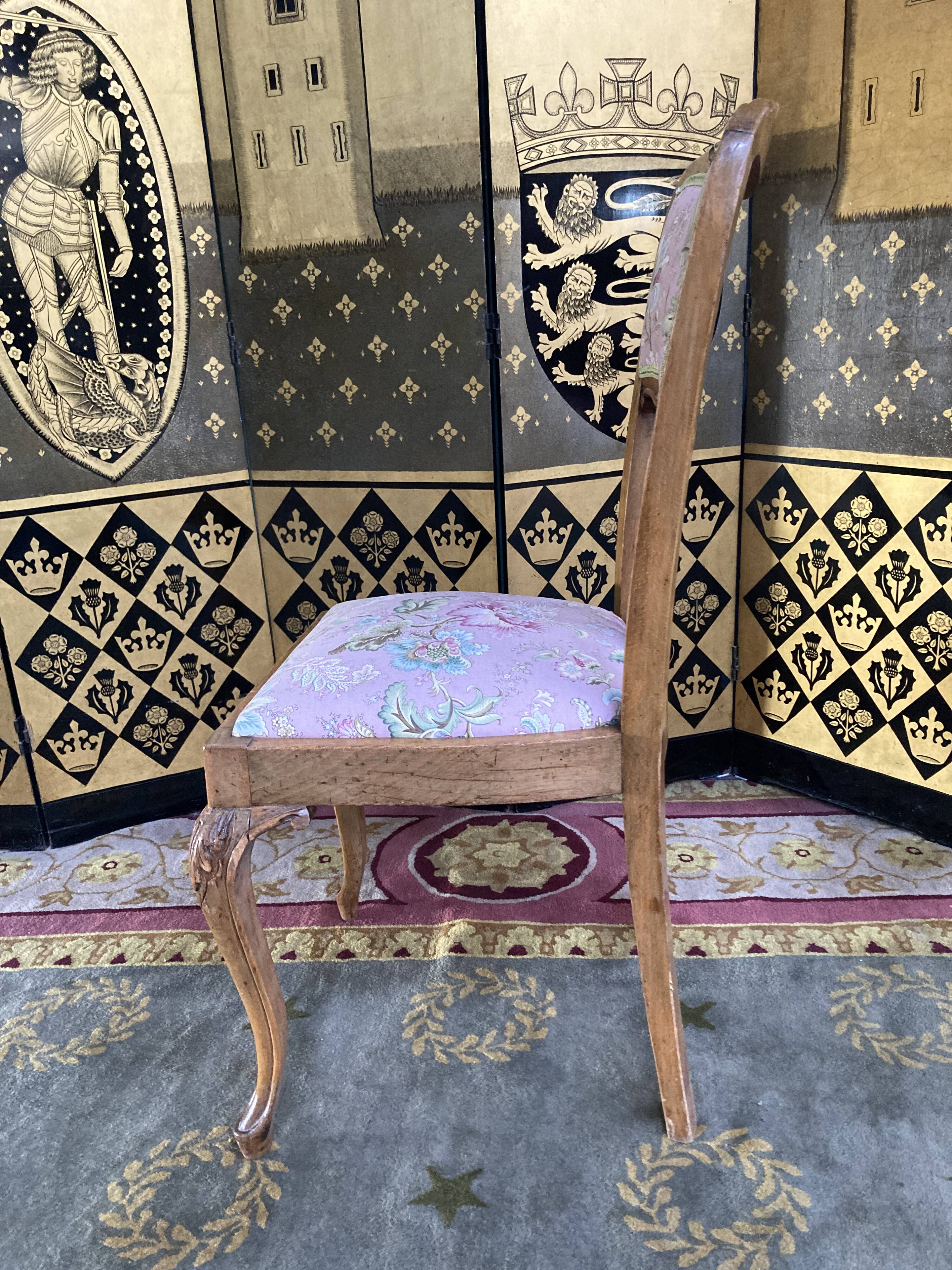 6 chaises anglaises, style louis XV