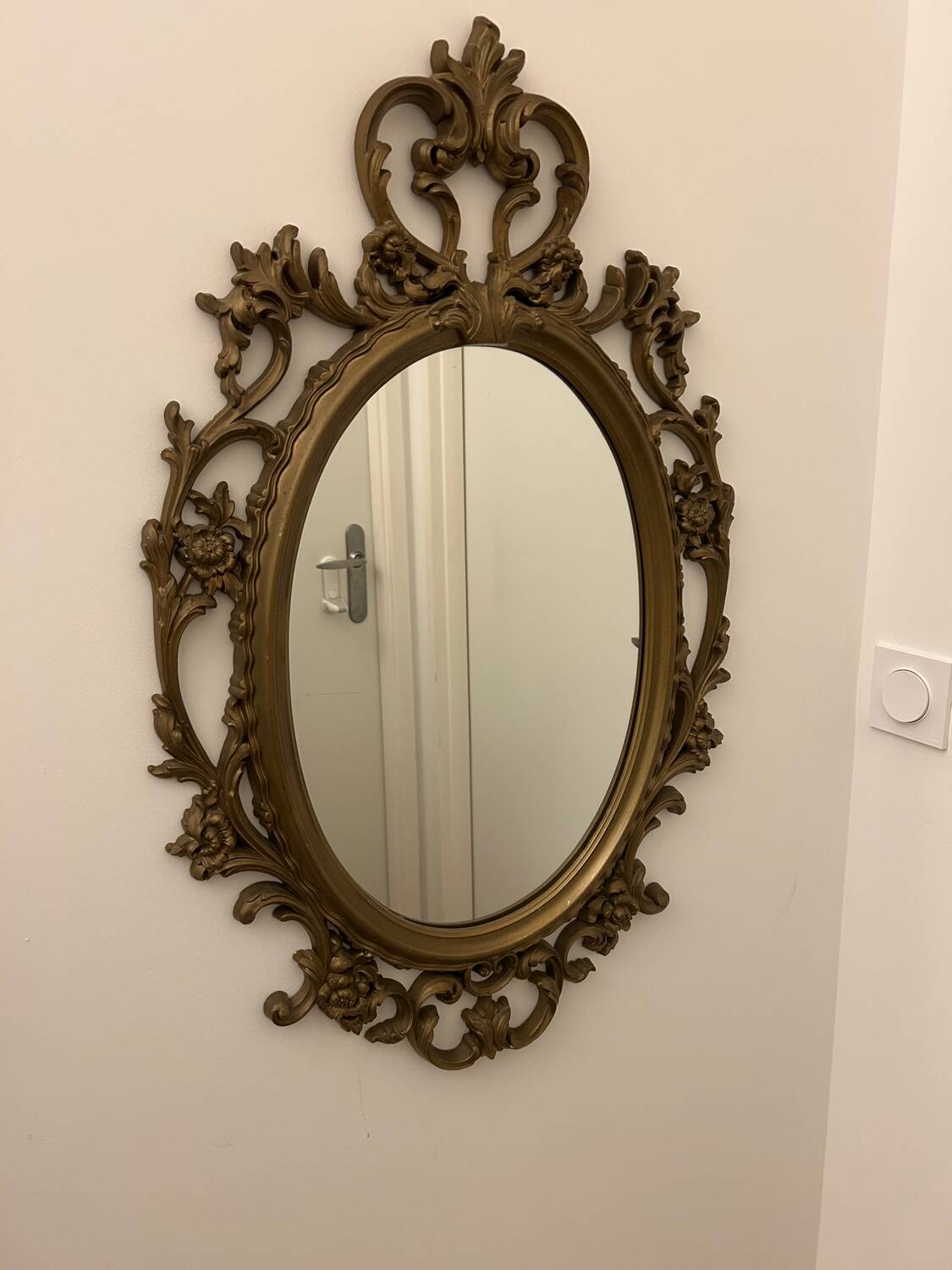 Louis XV rococo style gilded mirror – vintage (1950s-70s) – 8
