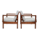 Pair two Lounge Chair Mid Century Modern Cuschion Bouclè upholstery