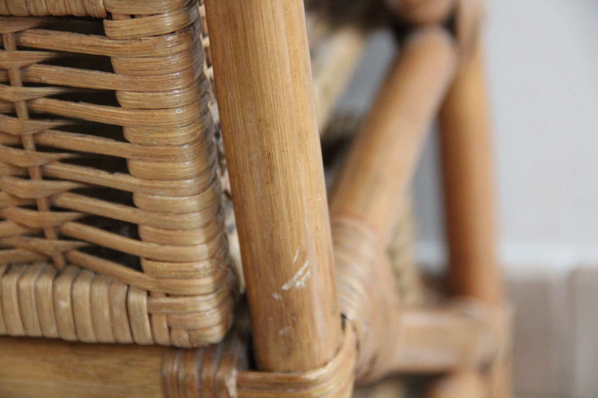 Small bamboo furniture and wicker drawers
