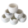 Vintage White Marble Napkin Rings – Set of 6 – Original Box