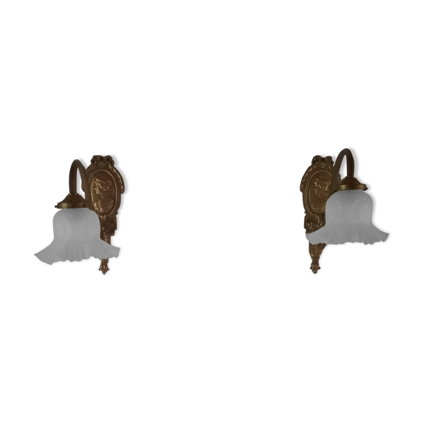 Pair of bronze sconces