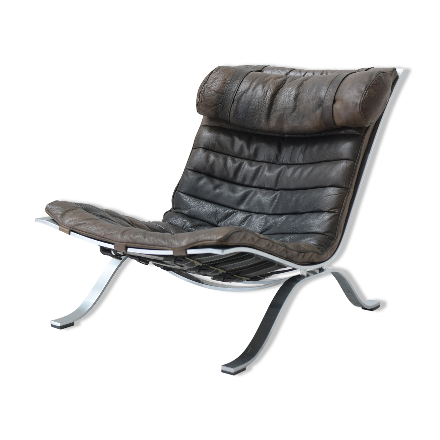 ARI Leather Lounge Chair, by Arne Norell for Möbel AB