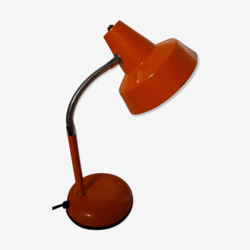 Lampe de bureau vintage métal orange