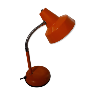 Lampe de bureau vintage métal orange