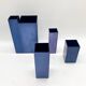 Vases modulaires en métal – bleu pétrole, 1980s