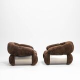 Paire de fauteuils par Adriano Piazzesi, Italie, années 1970