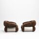 Paire de fauteuils par Adriano Piazzesi, Italie, années 1970
