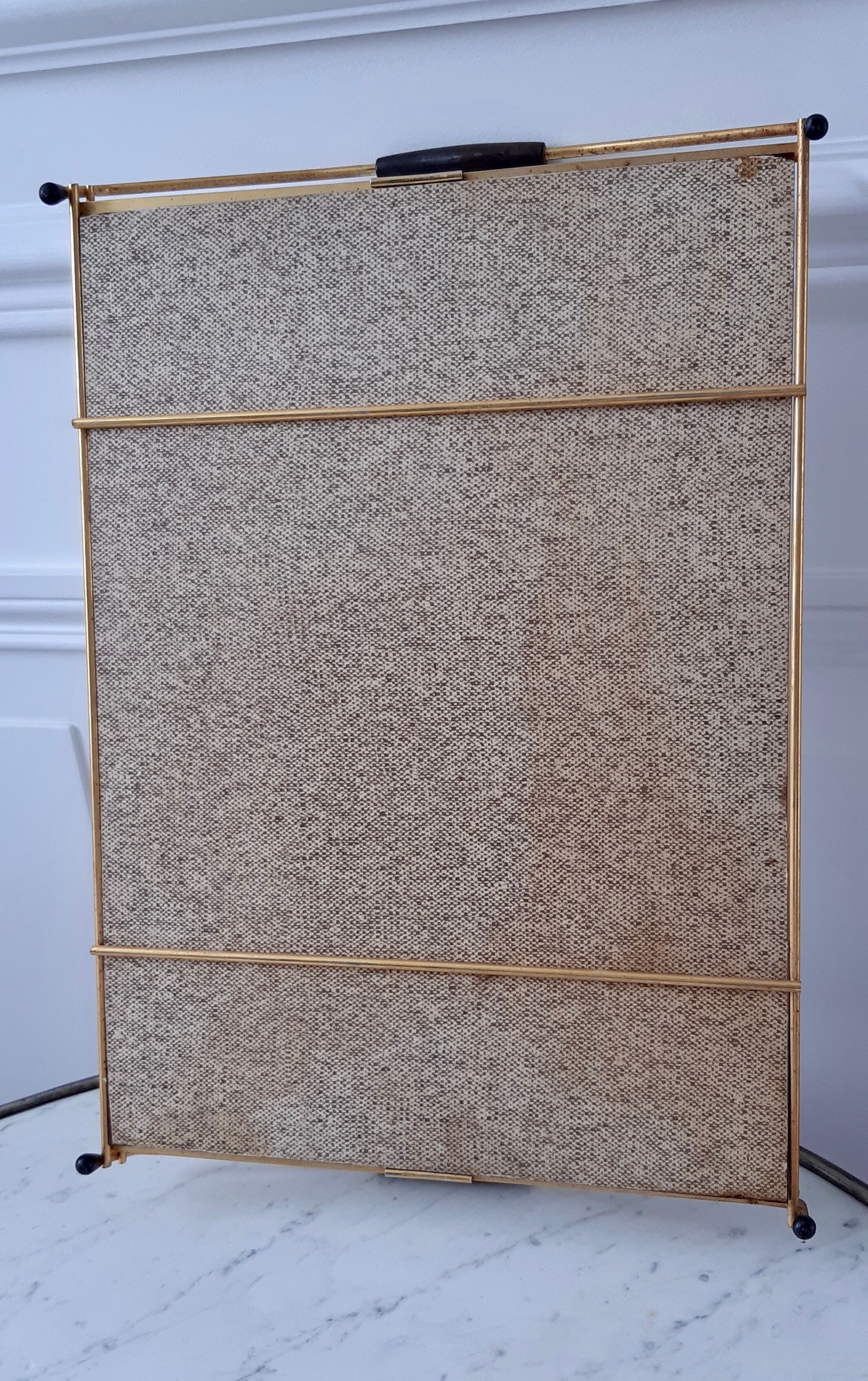 Mirror top in gilded steel 50s