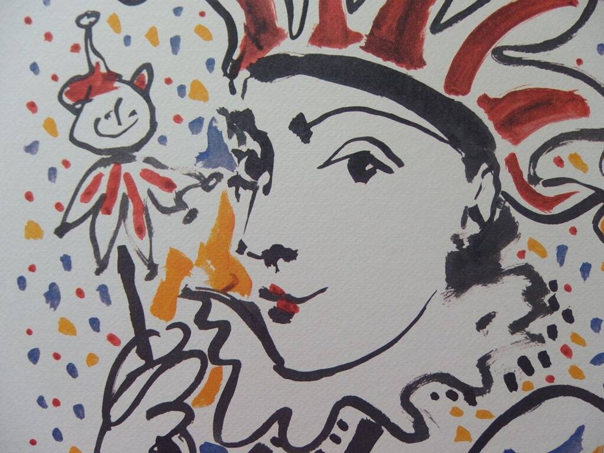 Pablo PICASSO : Carnaval - Le Fou, Lithographie signée
