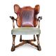 Rare leather and oak wing chair designed by Theo Ruth for Artifort / f 297 from 1949