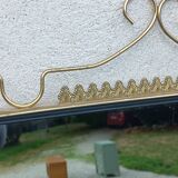 Vintage 1950s neoclassical style gold metal mirror