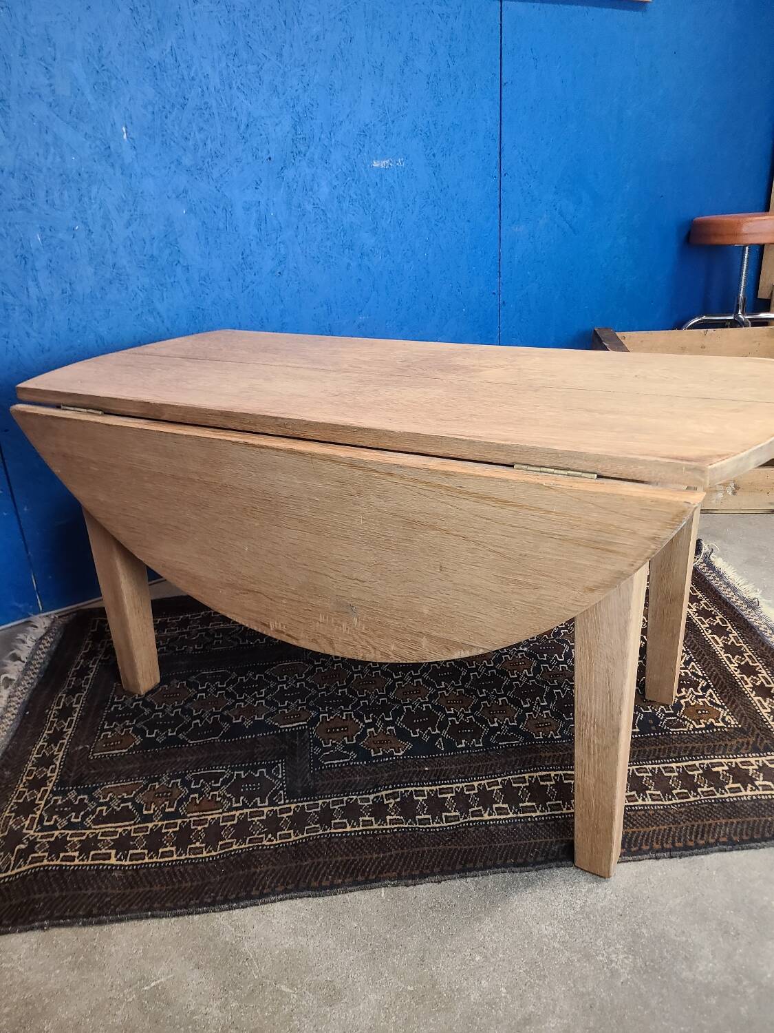 Vintage farmhouse coffee table with flap