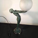 Art Deco lamp "Lueur" signed Max Le Verrier