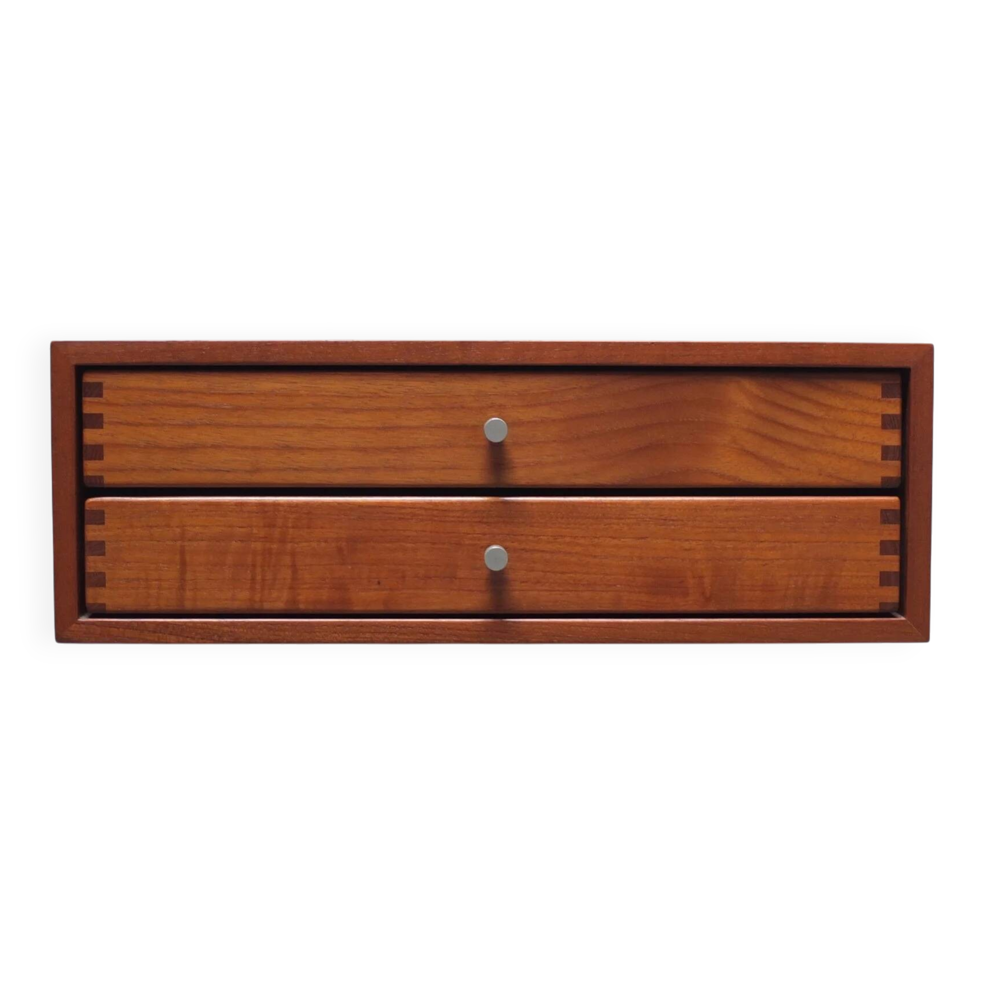 Floating wall shelf with drawers by Kai Kristiansen for Axel Kjersgaard, 1960s