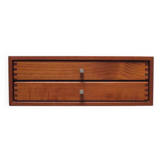 Floating wall shelf with drawers by Kai Kristiansen for Axel Kjersgaard, 1960s