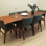 Set of six mahogany chairs, Danish design, 1970s, designer: Henning Kjærnul