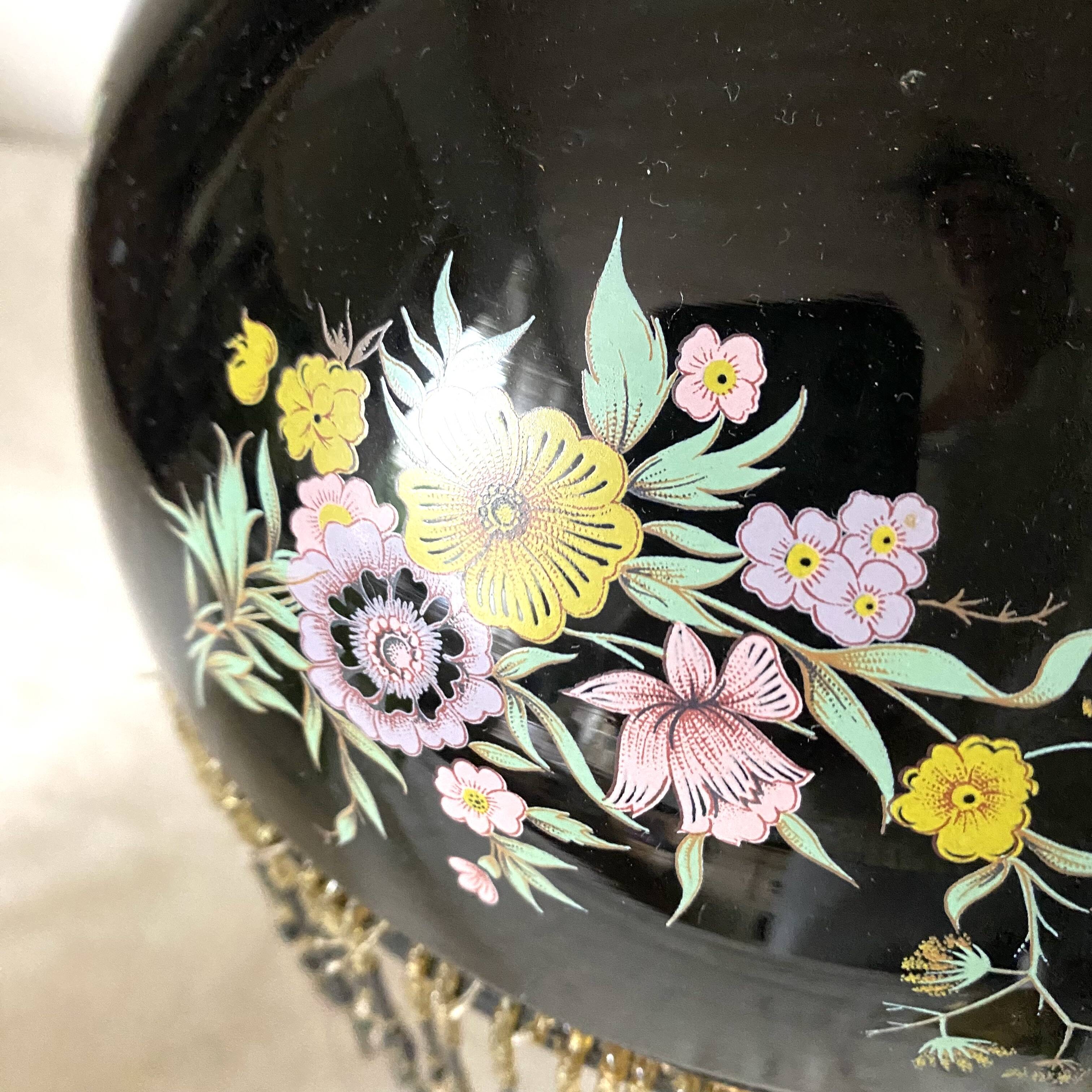 Vintage opaline and pearl pendant light