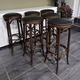 Set of 6 vintage bistro stools