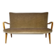 Canapé cocktail à deux places de style mid-century avec revêtement en velours, années 1960