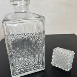 Chiseled glass whiskey decanter