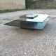 Table. Low square. Oak. And tempered glass. Koza.           Desing.   Angel.   Cerda