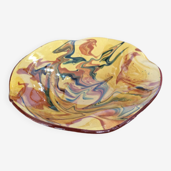 Glazed terracotta salad bowl