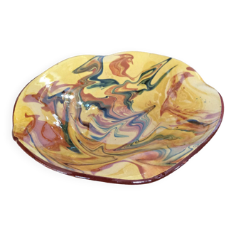 Glazed terracotta salad bowl