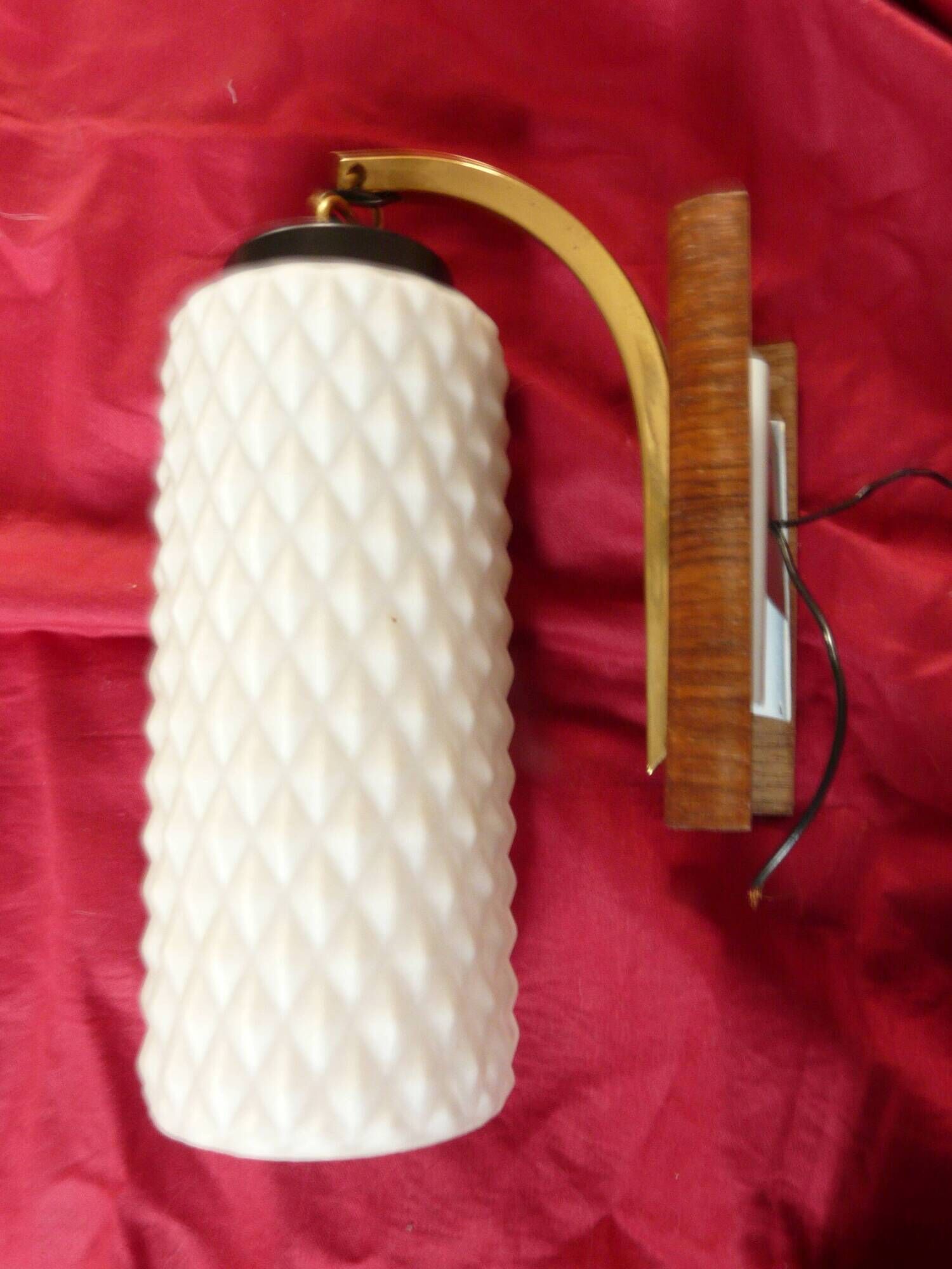 Targetti Sankey wall lamp in thermoformed wood, metal and glass