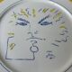 Plate drawing by Jean Cocteau Villeroy & Boch Jean-Claude Goumard