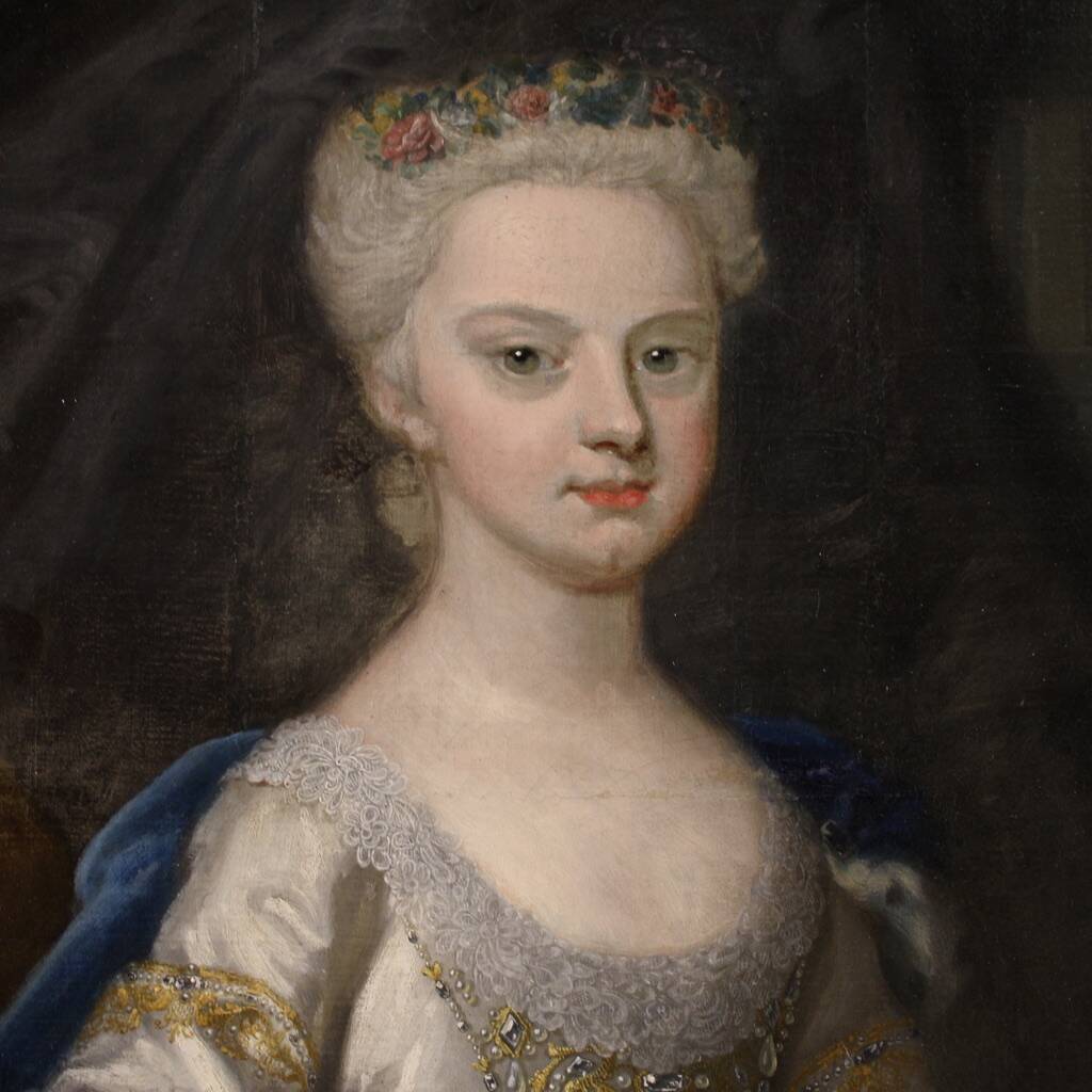 Great 18th century painting, portrait of a young princess