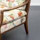 Restored 1960s armchair, floral pattern, two available.