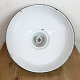 Industrial British Green Enamel Factory Pendant Lamp, 1960s