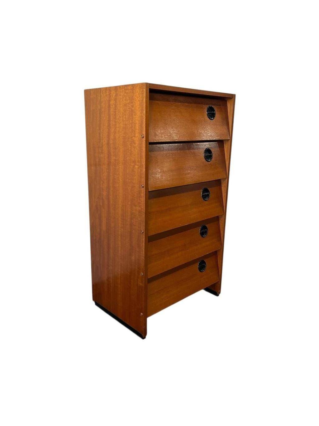 Vintage wooden shoe cabinet / drop-leaf cabinet