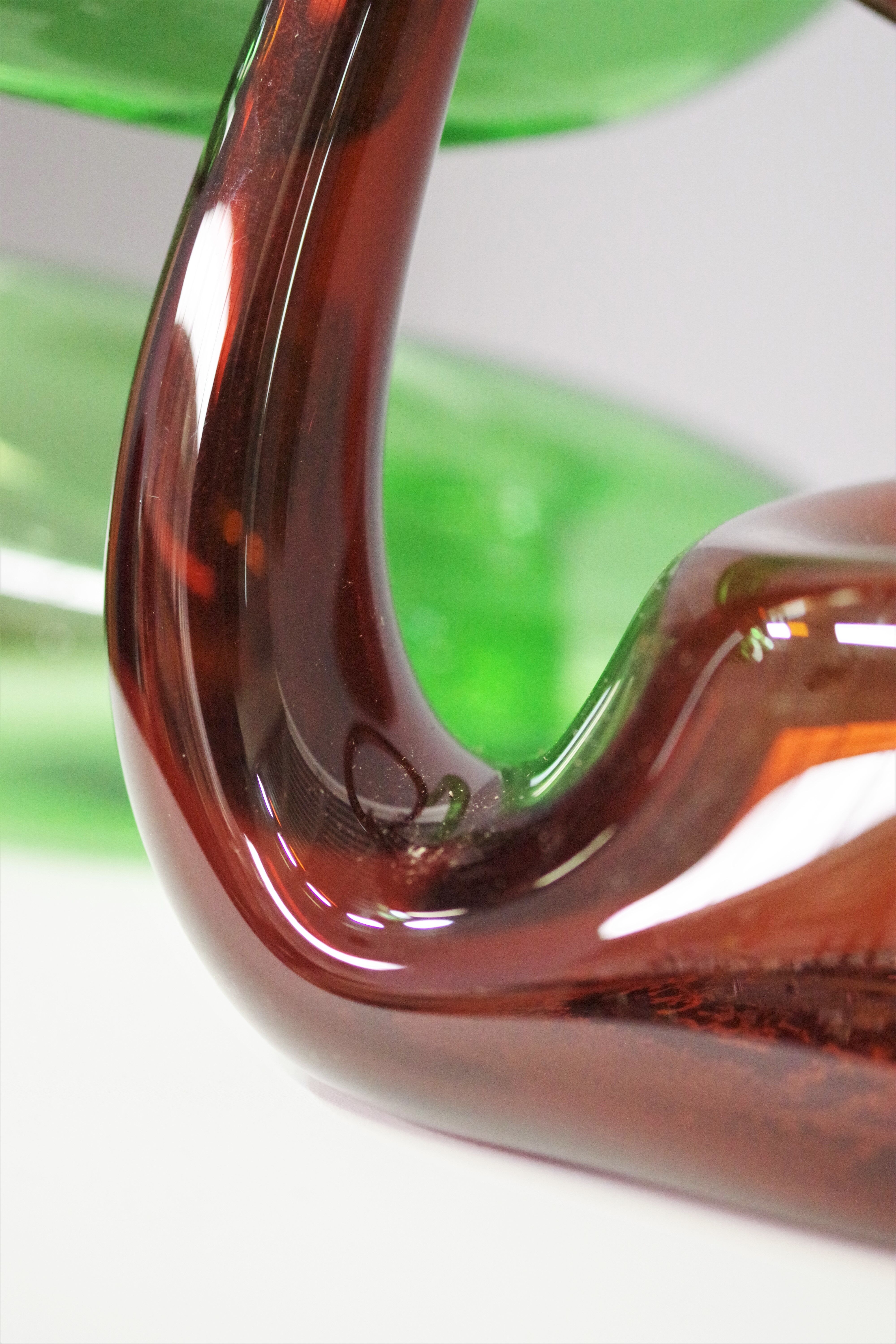 Pair of vintage glass decanters, 1950