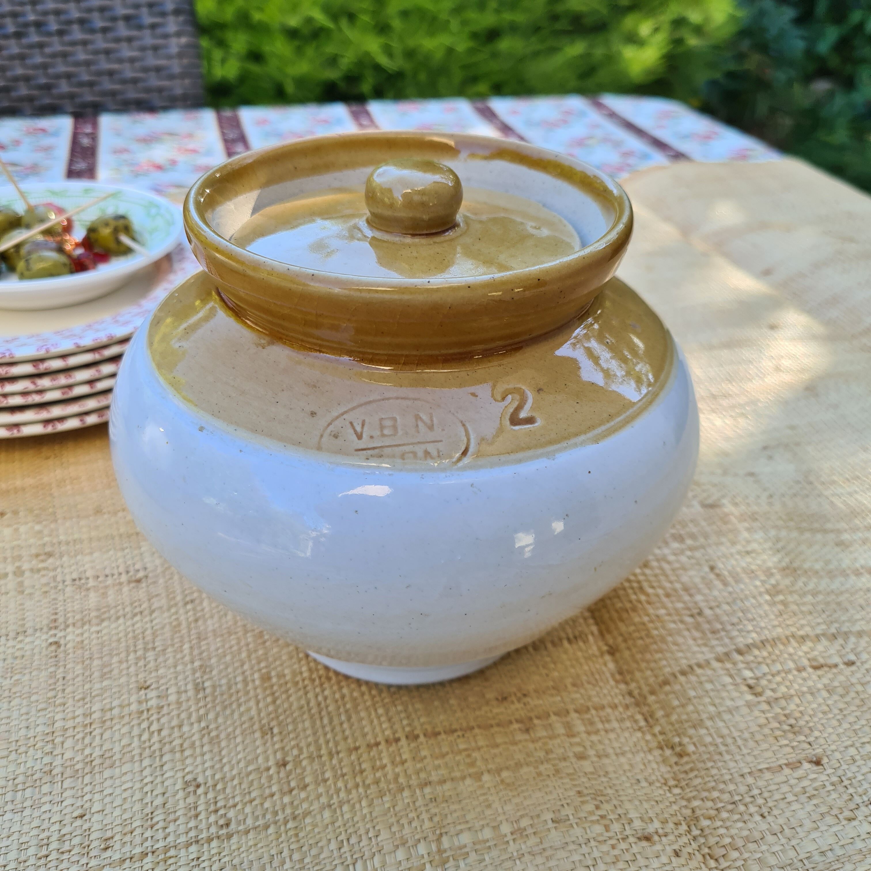 Ceramic pickle jar stoneware jar VBN India